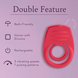 Pure Romance Double Feature 10 Function Vibration Male C-Ring